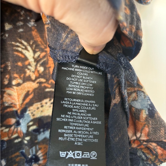 Free People Share Good Vibes Button Front Short Sleeve Shirt Size Small - Picture 8 of 9